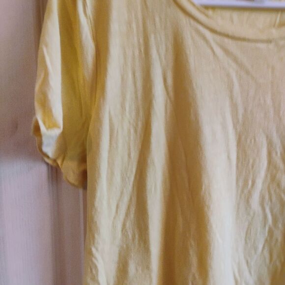 LOFT Yellow Ruffled Short Sleeve Tee - Picture 5 of 7